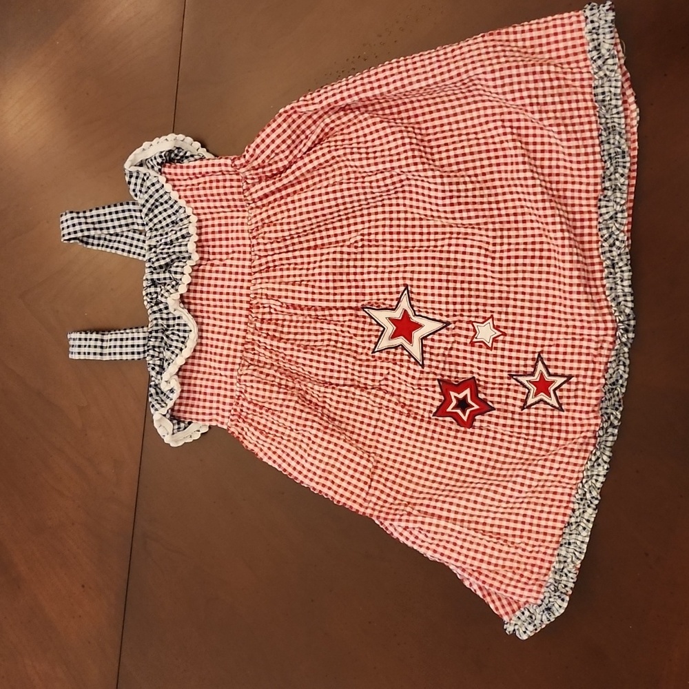 Girls GoodLad dress, size 4t, July 4th red, white and blue
